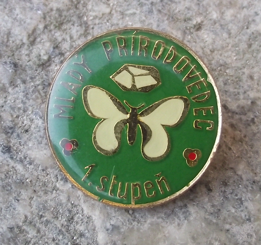 Vintage Czech Pioneer Youth Group Young Naturalist Nature Award Stage 1 Pin Badge