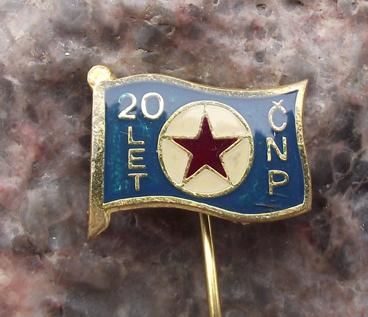 1969 CNP Czechoslovakia Maritime Navigation Company Flag Anniversary Pin Badge