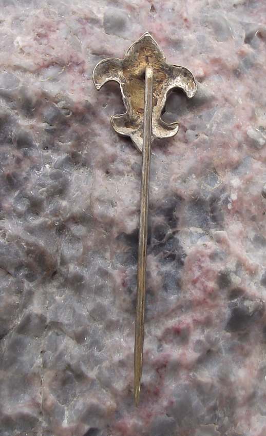 Vintage Czech Boy Junak Scouts Association Fleur de Lis Symbol Wolf Head Pin Badge