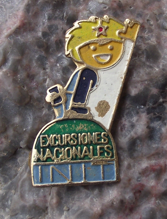 Vintage Cuba Ministry of Tourism Excursions Cuban Revolution INIT Pin Badge