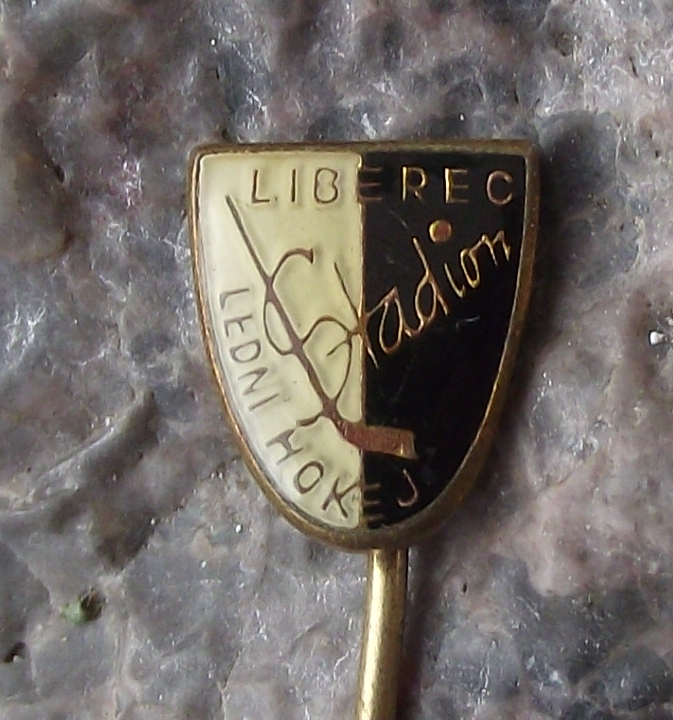 Vintage Liberec Stadion Czech Ice Hockey Club Team Czechoslovakia Pin Badge