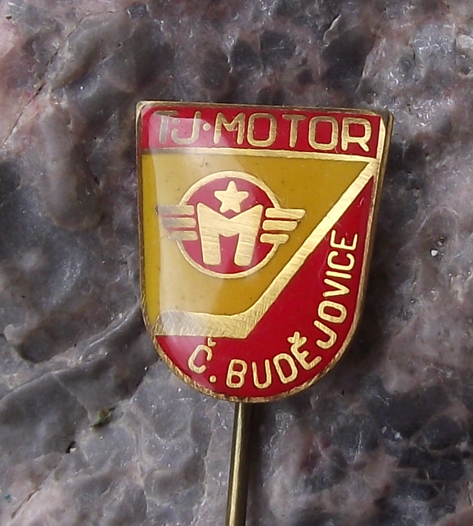 Vintage TJ Motor Ceske Budejovice Ice Hockey Czech Team Shield Pin Badge