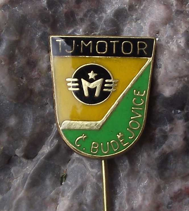 Vintage TJ Motor Ceske Budejovice Ice Hockey Czech Team Shield Pin Badge