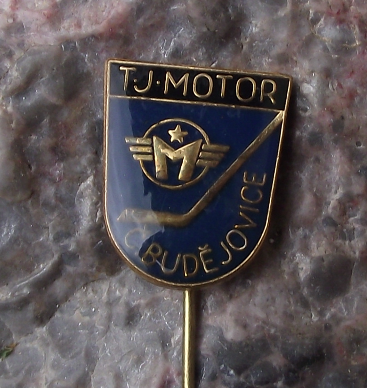 Vintage TJ Motor Ceske Budejovice Ice Hockey Czech Team Shield Pin Badge