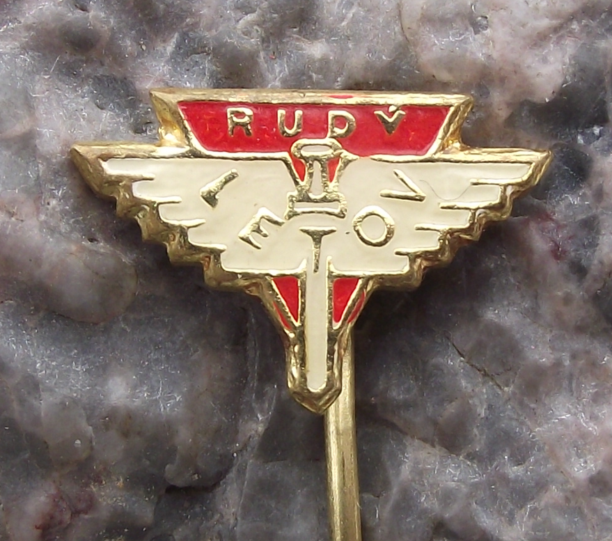 Vintage Rudy Letov Czech Aviation Aircraft Factory Winged Sword Logo Pin Badge - Badgecrazy