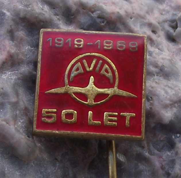 1969 AVIA Aviation Aircraft Truck Company 50th Anniversary Flying Bird Pin Badge - Badgecrazy