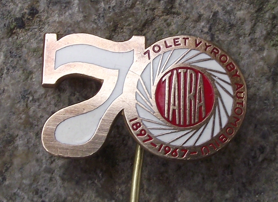 1967 Tatra 70th Anniversary Motor Vehicle Car Company Automobile Pin Badge - Badgecrazy