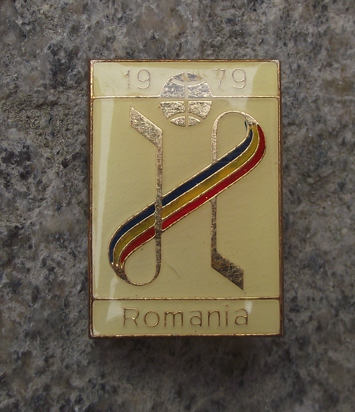 1979 Romania Ice Hockey Romanian Sports Pin Badge - Badgecrazy