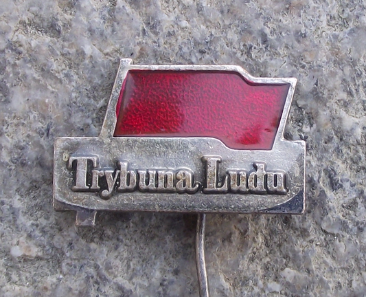 Vintage Trybuna Ludu Peoples Tribune Poland Communist Newspaper Pin Badge - Badgecrazy