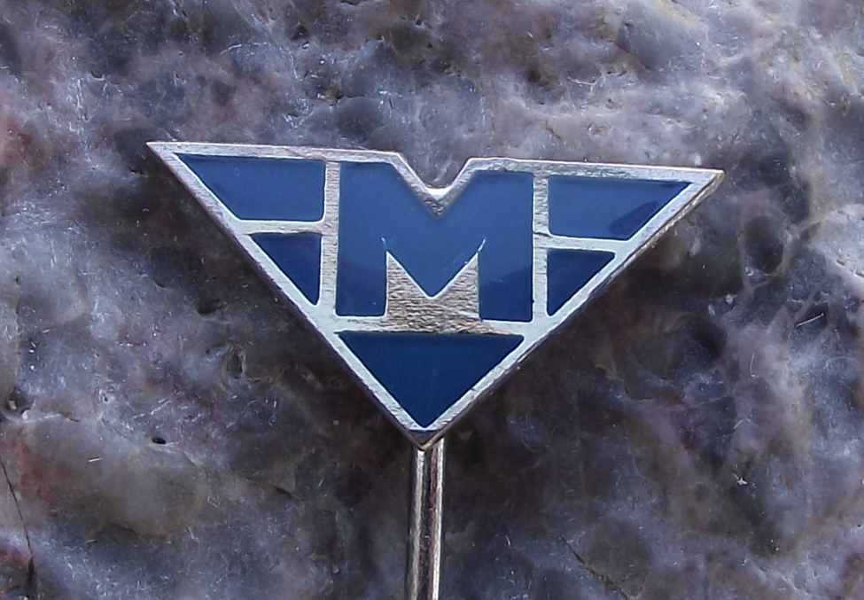Modern Czech Prague Metro Underground Railway Train Capital M Logo Pin Badge