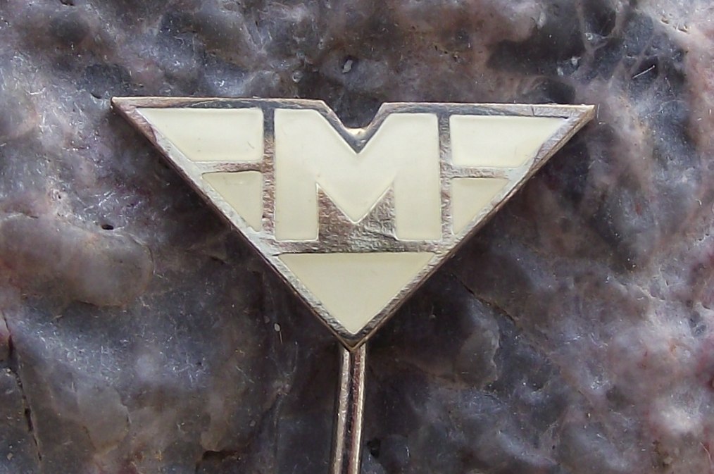 Modern Czech Prague Metro Underground Railway Train Capital M Logo Pin Badge
