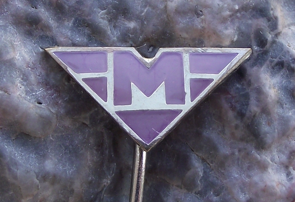 Modern Czech Prague Metro Underground Railway Train Capital M Logo Pin Badge