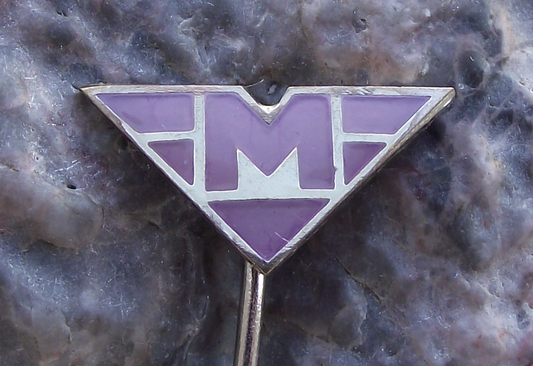 Modern Czech Prague Metro Underground Railway Train Capital M Logo Pin Badge