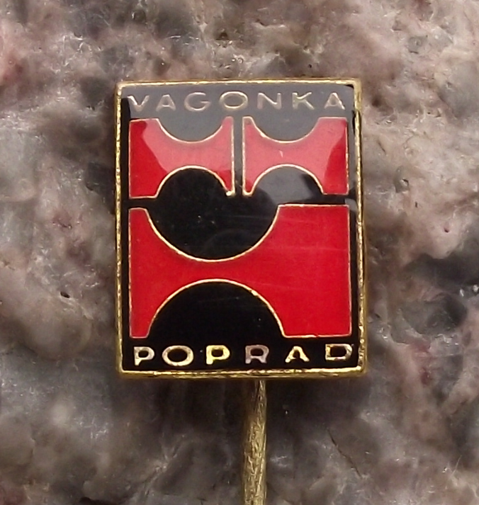 Czech Railway Rail System Train Wagon Rolling Stock Vagonky Poprad Pin Badge
