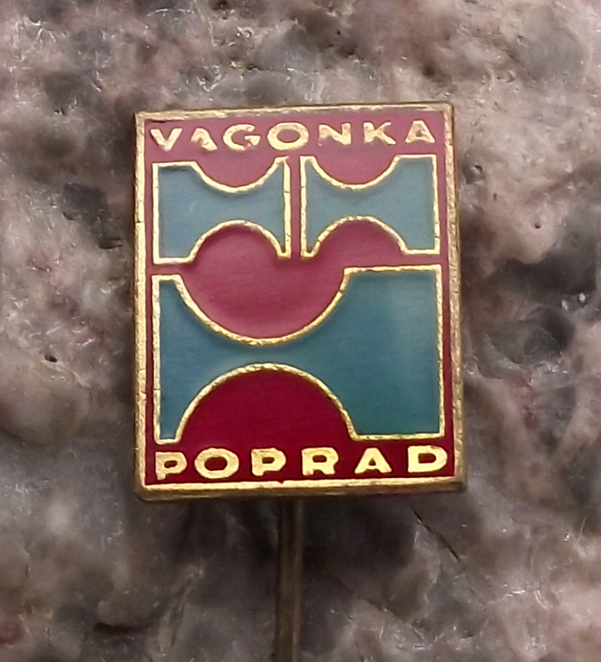 Czech Railway Rail System Train Wagon Rolling Stock Vagonky Poprad Pin Badge