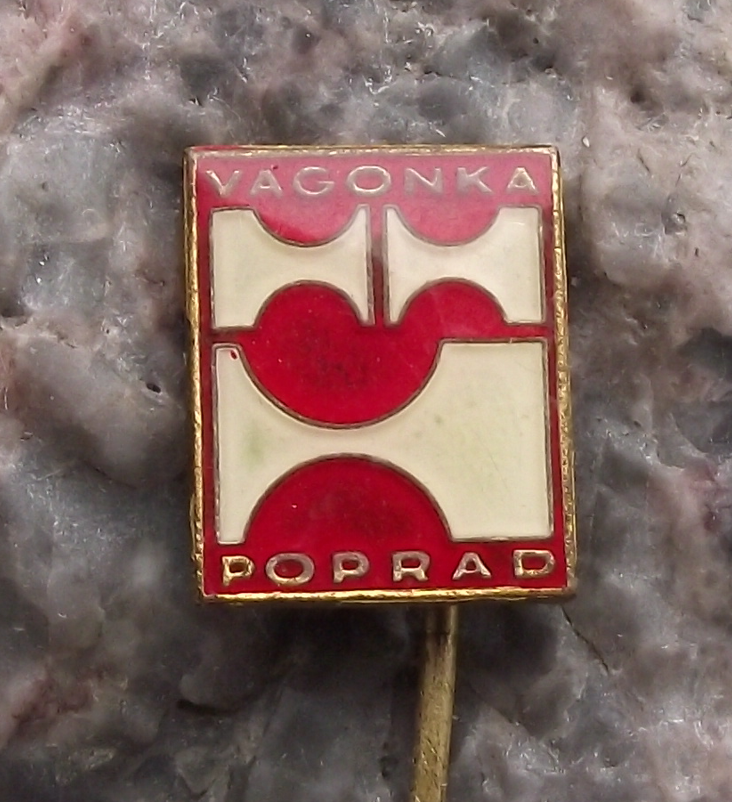 Czech Railway Rail System Train Wagon Rolling Stock Vagonky Poprad Pin Badge