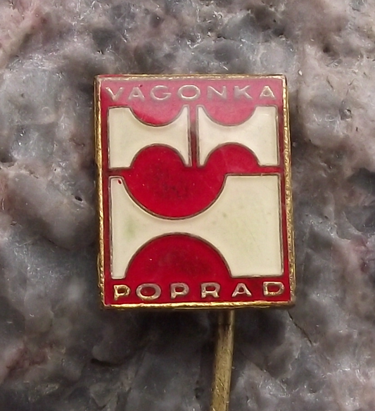 Czech Railway Rail System Train Wagon Rolling Stock Vagonky Poprad Pin Badge
