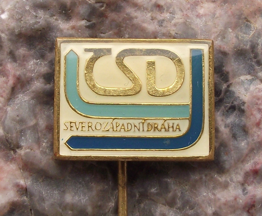 Vintage Czechoslovakia Railway CSD Train Network North West Regional Pin Badge