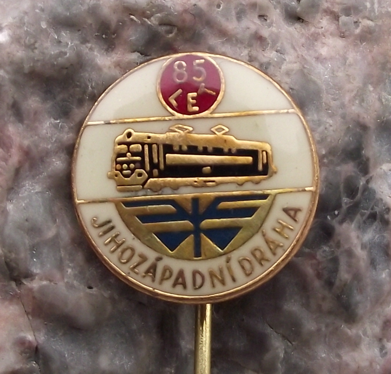 Czech Rail System CSD Train 85th Anniversary South West Railway Pin Badge