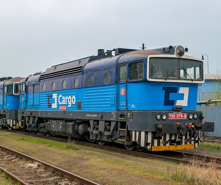 Vintage Czech Railway Locomotive Train 750.079 Pardubice Pin Badge