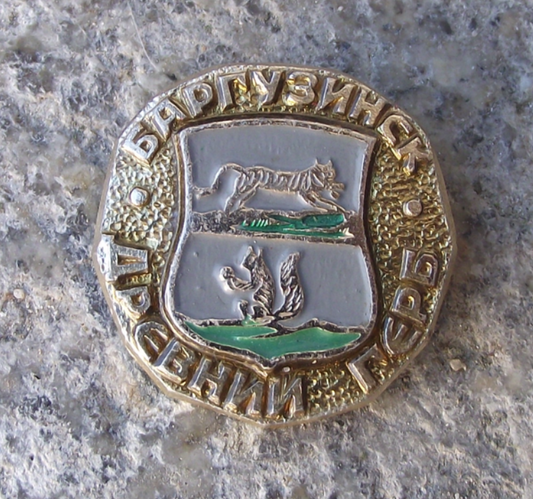 Vintage Barguzinsky Russia Soviet Union Coat of Arms Pin Badge