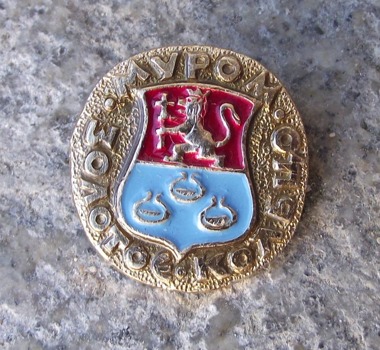 Vintage Murom Russia Soviet Union Coat of Arms Lion Pin Badge