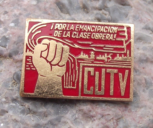 Vintage CUTV Venezuela Workers Emancipation Trade Union Pin Badge