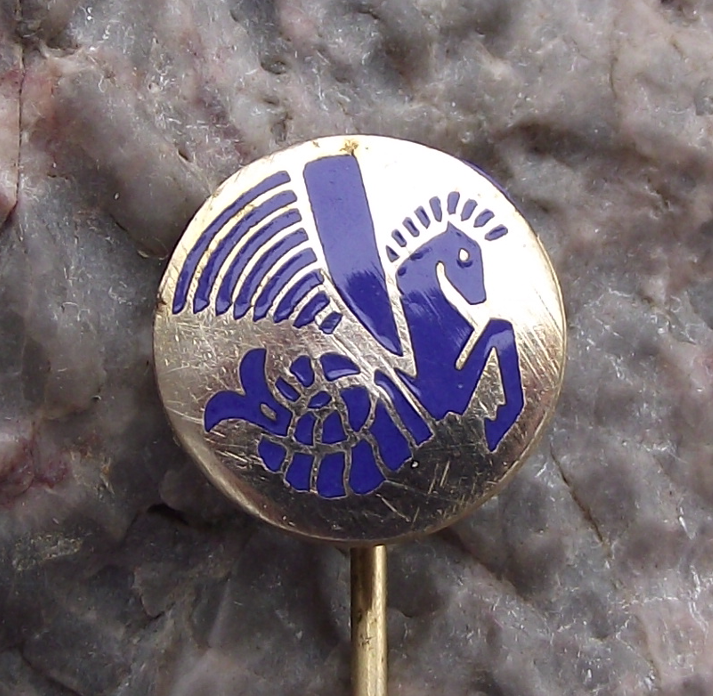Vintage 1950's Air France Winged Sea Horse French Airlines Logo Pin Badge
