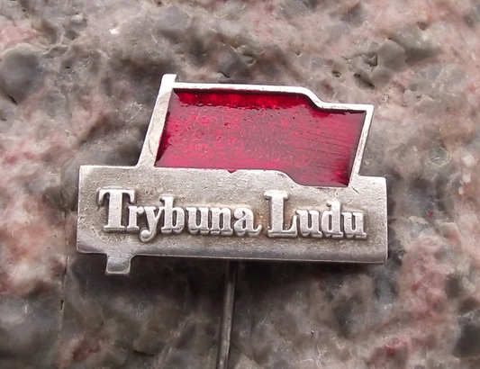 Vintage Trybuna Ludu Peoples Tribune Poland Communist Newspaper Pin Badge