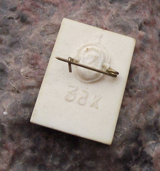 1980 Moscow Olympic Games Official Logo Mirrored Souvenir Pin Badge