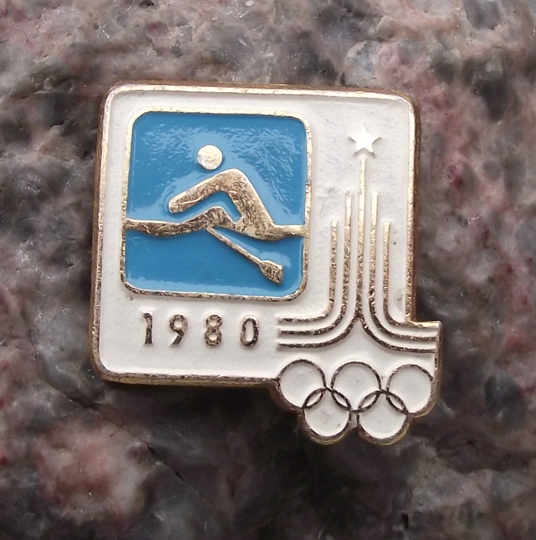 1980 Soviet Union Olympic Games Rowing Pin Badge