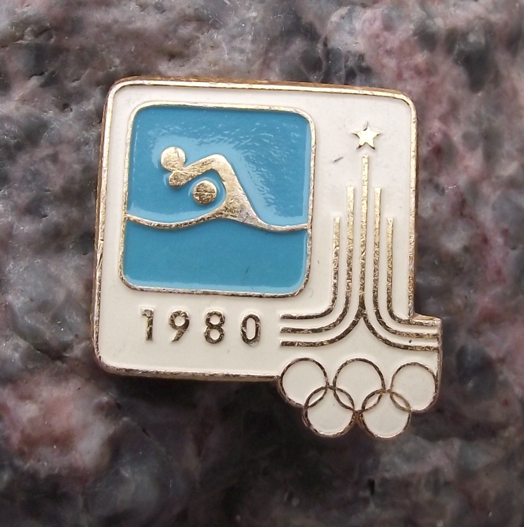 1980 Soviet Union Olympic Games Water Polo Pin Badge