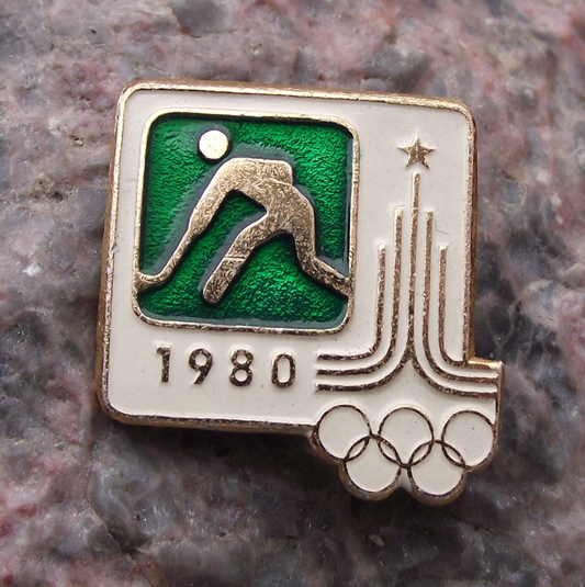 1980 Soviet Union Olympic Games Field Hockey Pin Badge