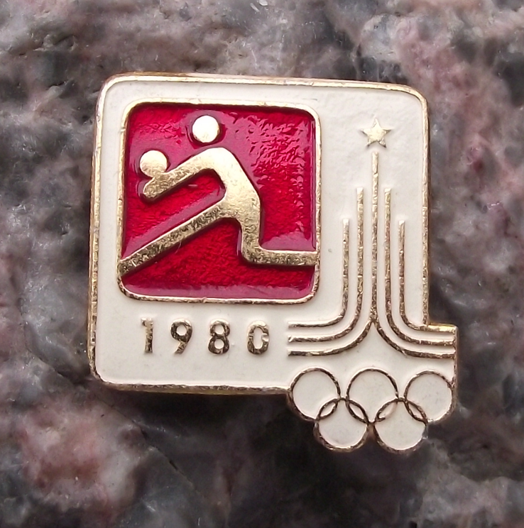 1980 Soviet Union Olympic Games Volleyball Pin Badge
