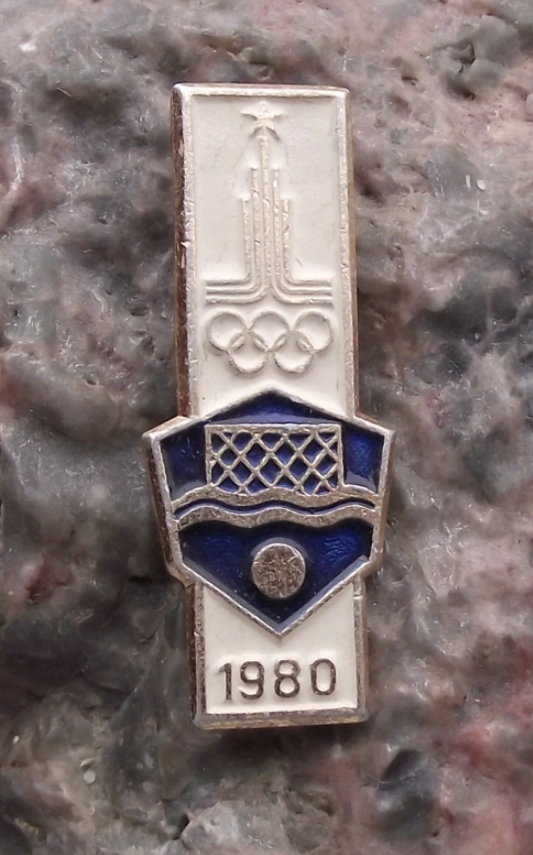 1980 Moscow Russia Summer Olympic Games Water Polo Event Pin Badge