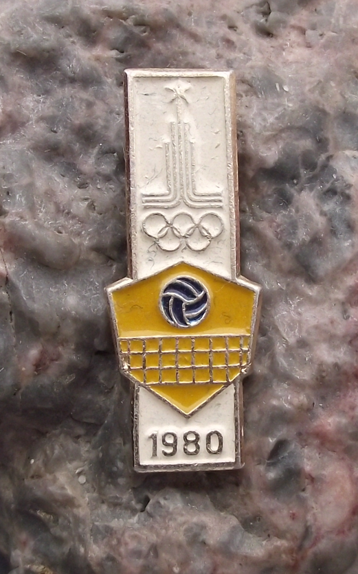 1980 Moscow Russia Summer Olympic Games Volleyball Pin Badge