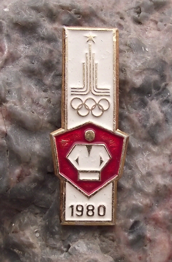 1980 Moscow Russia Summer Olympic Games Judo Fighting Event Pin Badge