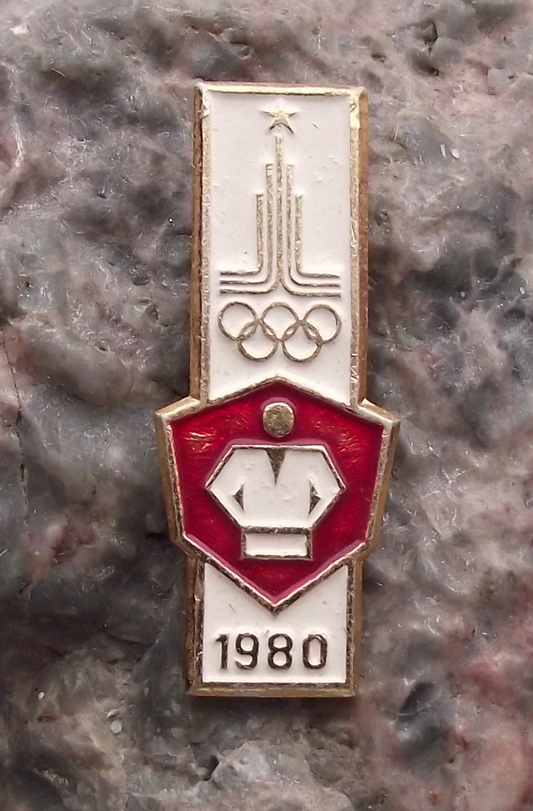 1980 Moscow Russia Summer Olympic Games Judo Fighting Event Pin Badge