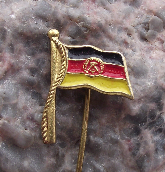 Vintage East Germany DDR GDR German Flag Pin Badge