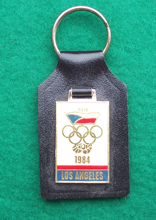 1988 Los Angeles USA Olympic Games Czech Team Keychain Key Chain Keyring Fob