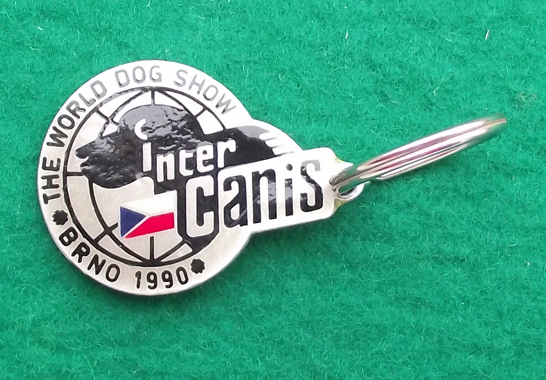 1990 Intercanis Championship Dog Breeders Show Event Brno Keyring Key Chain Ring