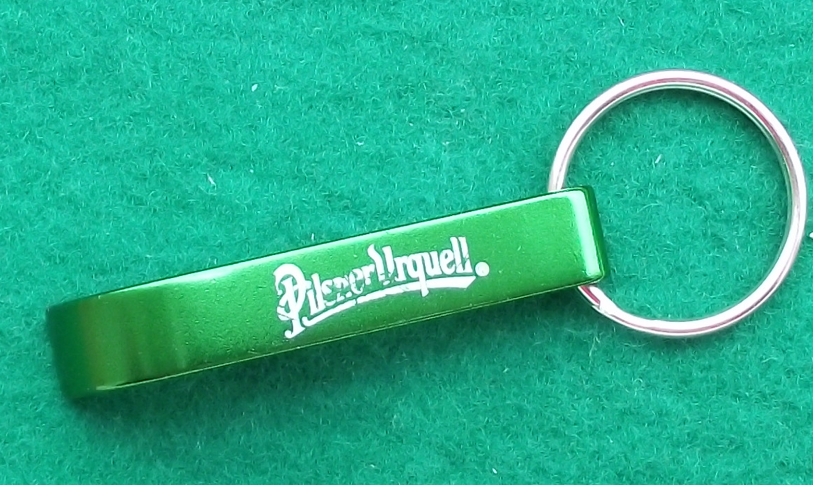 Pilsner Urquell Czech Lager Beer Brewery Metal Bottle Opener Key Chain Key Ring