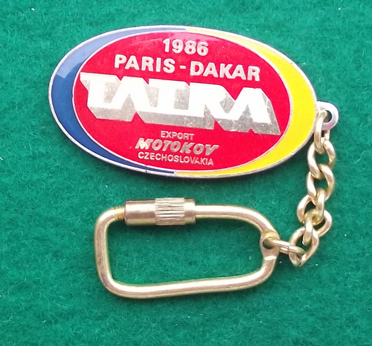 1986 Rare Paris Dakar Race Tatra Czechoslovakia Truck Lorry Maker Chain Key Ring