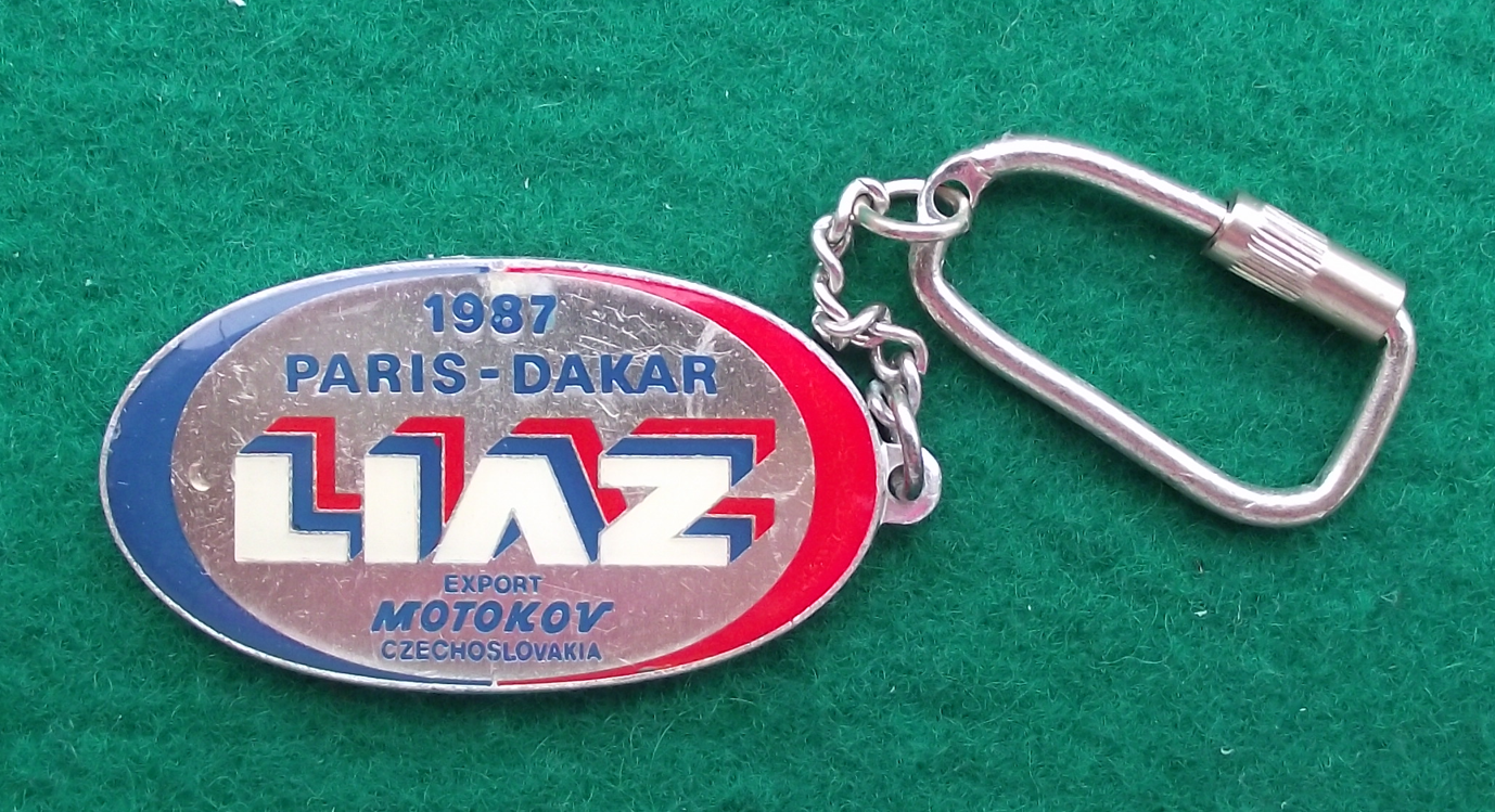 1987 Rare Paris Dakar Race Liaz Czechoslovakia Truck Lorry Maker Chain Key Ring