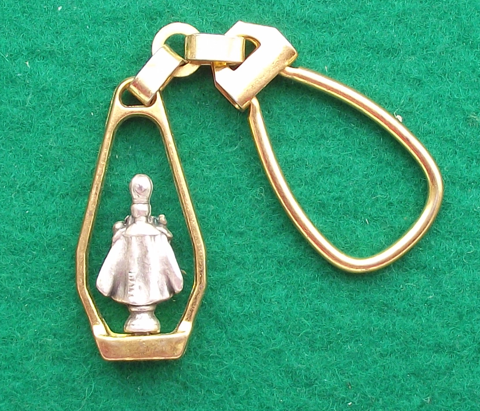 Vintage Christian Infant Jesus of Prague Religious Key Chain Keyring