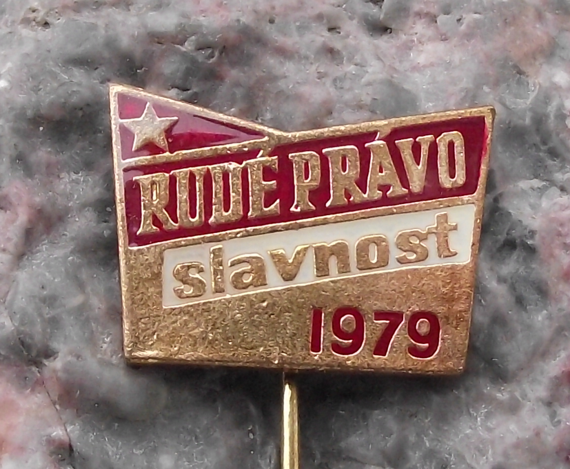 1979 Rude Pravo Slavnost Czech Newspaper Cultural Celebration Pin Badge