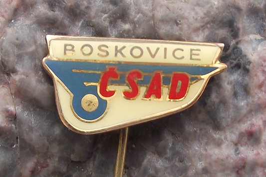 Vintage CSAD Boskovice Bus Coach Company Transport Pin Badge
