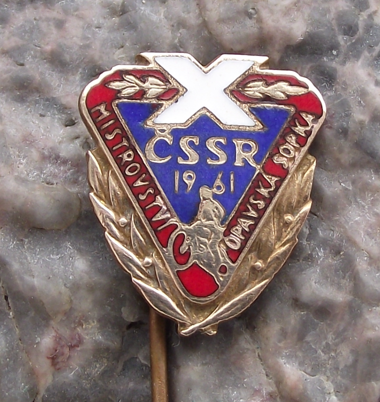 1961 FIM World MX Motocross Chamionships 10th Anniversary Race Pin Badge