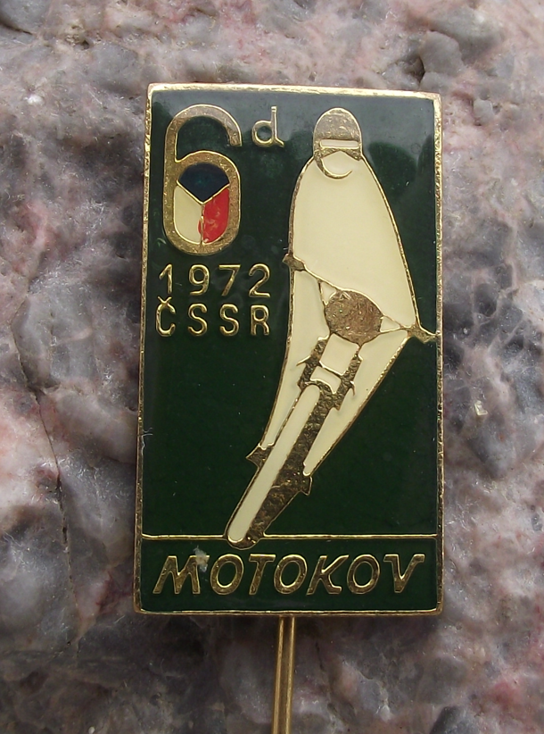 1972 ISDT International 6 Six Day Event Motorcycle MX Enduro Race Pin Badge