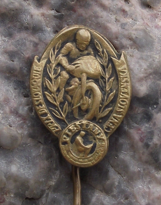 Vintage Piestany Slovakia Grand Prix Motorbike Motorcycle Racing Event Pin Badge